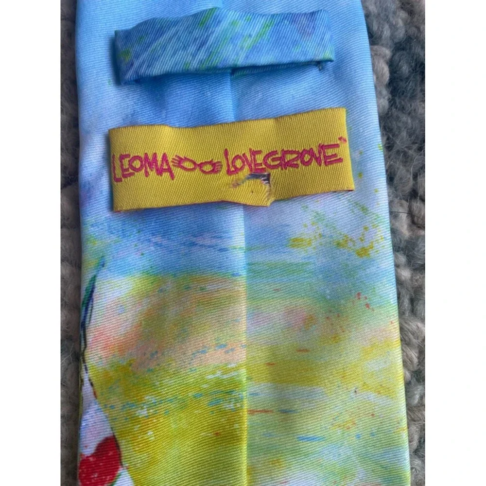 Leoma Lovegrove Men’s Tie Making Waves Print Sailboats Tropical Beach Ocean